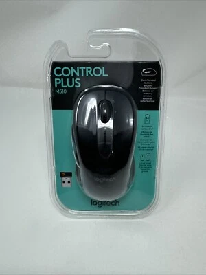 Logitech M510 Wireless Control Plus Large Size Comfort Grip Mouse Black NEW - Image 1 of 4