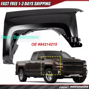 Primed Fender Front Right Side For 2014-2018 Silverado 1500 LT/LTZ/WT - Picture 1 of 13