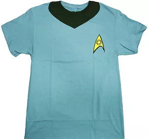 Star Trek Spock Uniform Erwachsene T-Shirt - Science Fiction Raumschiff Space Galaxy T - Bild 1 von 2