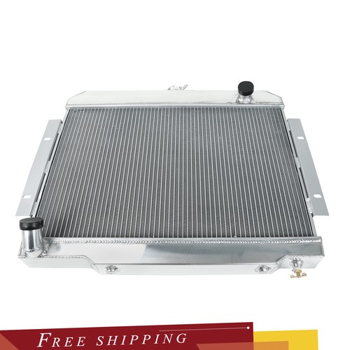 3Row Aluminum Radiator Shroud 2*12Fan For 1972-86 Jeep CJ CJ5/CJ6/CJ7 Scrambler