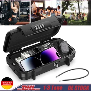 Tragbarer Safe mit Zahlenschloss wasserdichter Mini Tresor mit Drahtseil DHL - Bild 1 von 14