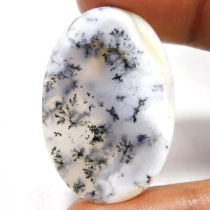 40.90Cts. Excellent Natural Dendrite Opal Oval Cabochon Loose Gemstone - Picture 1 of 3
