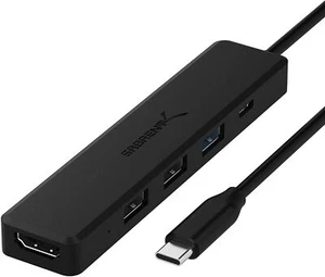 Sabrent Multi Port USB Type-C Hub Adapter With 4k HDMI Power Delivery 60 Watts - Picture 1 of 6