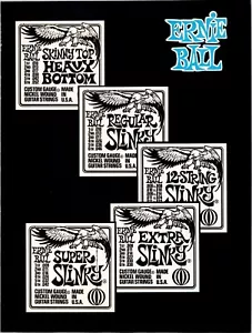 ANNUNCIO STAMPA CORDE CHITARRA ERNIE BALL 1979 VINTAGE - Foto 1 di 1