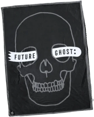 NEW Creepy Co. Future Ghost SKULL BLANKET Throw 60x42" Halloween Horror Macabre - Image 1 of 4