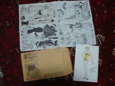 Vintage Katy Keene friend Gloria paper doll, uncolored with brown envelope