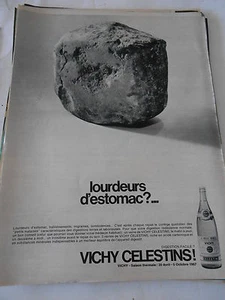 PUBLICITE 1967  Lourdeurs d'estomac Vichy celestins - Picture 1 of 1