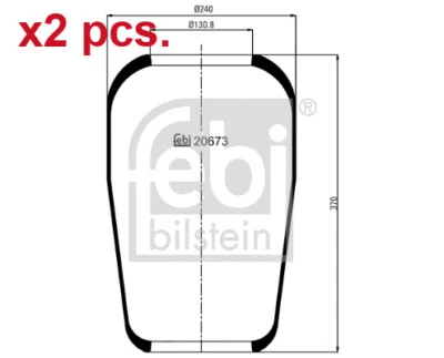 Fuelle, suspensión neumática se adapta a: MERCEDES-BENZ LK/LN2 O 1114 O 1114 L/1117 O1117 Foto 1 de 3