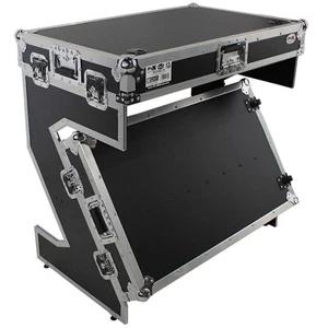 ProX XS-ZTABLEBL JR Portable Z-Style DJ Table Flight Case w Handles Wheels Silv - Picture 1 of 7
