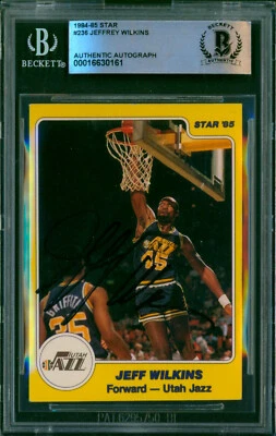 1984-85 Star Co JEFF WILKINS Signed Card #236 Slabbed Auto Utah Jazz SP BAS - Image 1 of 2
