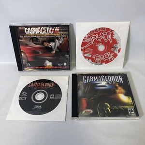 CARMAGEDDON Lot (PC CD-ROM) 4 Games: Carmageddon 1, Splat Pack, 2, 3 NICE - Picture 1 of 3