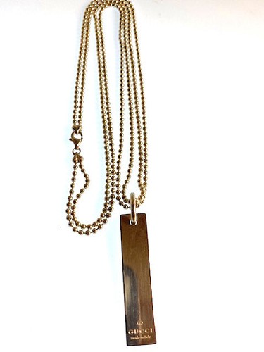 COLLANA GUCCI ARGENTO 925 DOPPIA BOULE E LINGOTTO LUNGHEZZA 20" MARCHIO E LOGO QUALITÀ