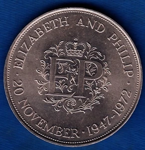 Elizabeth and Philip 20 November 1947-1972.Commemorative Coin EP - Bild 1 von 2