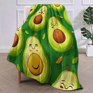 Cute Avocado Throw Blanket Gifts for Women Girls Soft Warm Lightweight Cozy G... - Picture 1 of 7