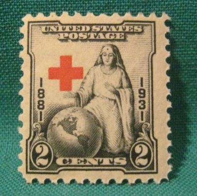 2c Cruz Roja-MNH Single-Scott #702-Emitido 1931 Foto 1 de 2