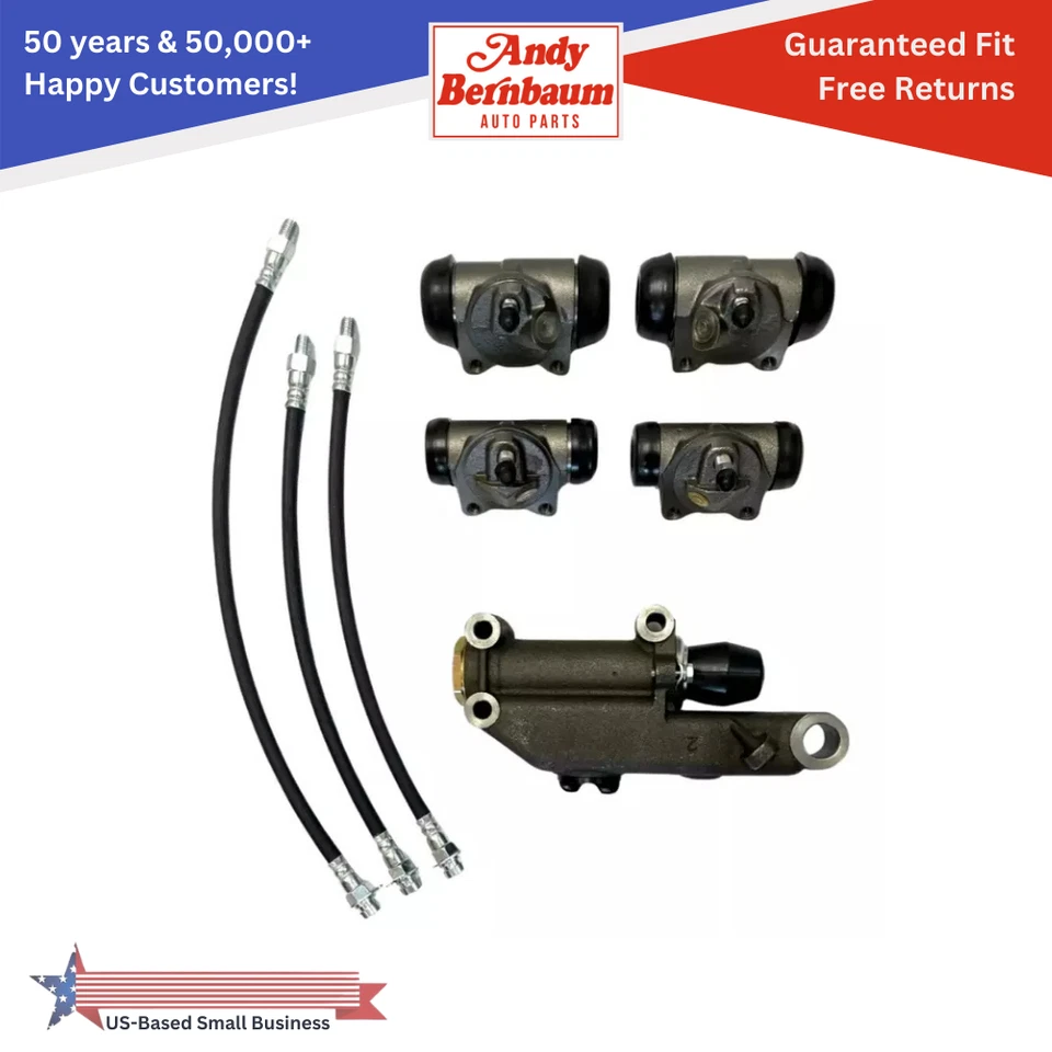 For 1941-1942 DeSoto S-8 Brake Wheel Cylinder & Hoses Hydraulic Overhaul Set - Image 1 of 4