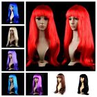 Funny Carnival Long Wig Straight Lady Colored Wig  Makeup Party