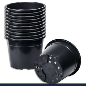 10 X Pot De Fleurs 40 L Noir Ø 46 X 35 Cm - Photo 1/1