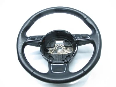 13-17 AUDI 8T A5 S5 RS5 A4 VOLANTE 3 TRES RADIOS CUERO NEGRO OEM 091724 Foto 1 de 4