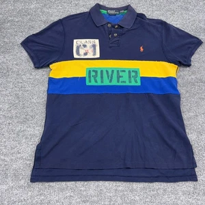 Vintage Polo Ralph Lauren Rugby Shirt Herren L Navy River Class C1 Snap 34 Rafting - Bild 1 von 9