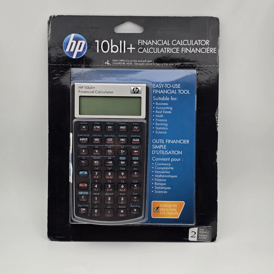 HP 10bII+ Plus Financial Calculator Hewlett Packard NIB - Image 1 of 4