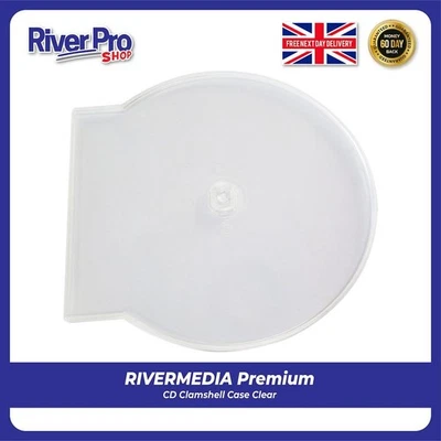 200 x CD Clear Clam Shell Storage Cases for 1 Disc - C-Shell Transparent Case - Image 1 of 3