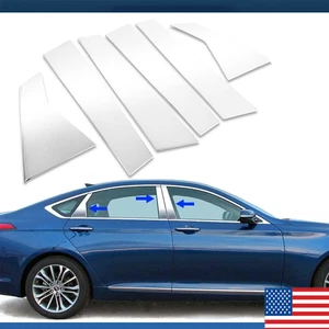 CHROME Pillar Posts for Chevy Impala 14-20 6pcs Set Door Trim Mirrored Cover Kit - Picture 1 of 12