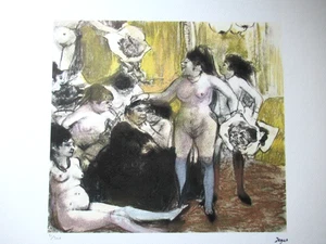 EDGAR DEGAS: Schöne Lithographie limitiert auf 300 Exemplare, signiert, 50/70cm - Bild 1 von 6