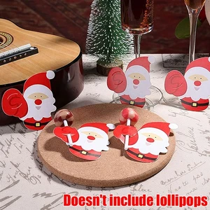 50 Stück Weihnachten Lutscher Papier Karten Weihnachtsmann Schneemann Süßigkeiten Paket Verpackung  - Bild 1 von 11