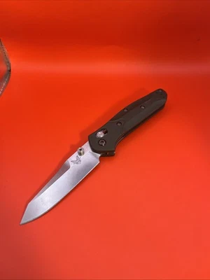 Benchmade 945 Mini Osborn CPM-S30V Blade Green Aluminum Handle Pocket Knife - Image 1 of 4