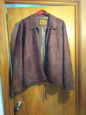 Chaqueta Emporio Roma Milano Italia Marrón Cuero Genuino Gamuza Hombres XXL NUEVA con Etiquetas Foto 1 de 4