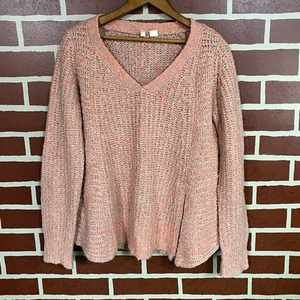 Anthropologie Moth Pink Cotton Alpaca Wool Blend Sweater Women’s Size Medium - Picture 1 of 6