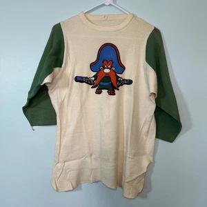 Camisa RARA De Colección Años 70 Yosemite Sam Looney Toons Raglán Manga 3/4 REPARADA - Imagen 1 de 9