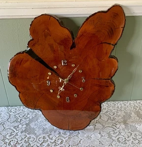 Reloj de pared vintage de losa de rincón vivo The Wood Nook ¡FUNCIONA PROBADO!! - Imagen 1 de 13