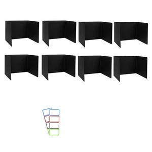 8 Pack Desk Dividers for Students, Plastic Study Carrel Divider, Easy to1016 - Picture 1 of 6