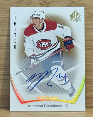 2021-22 SP Authentic Limited Auto Nick Suzuki #55 Auto - Image 1 of 2