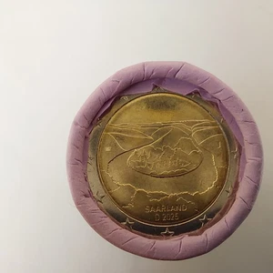 2 Euro Münzrolle Saarland 2025 J Hamburg Saarschleife 25 x 2€ 50€ Sichtrolle ✅✅✅ - Bild 1 von 3
