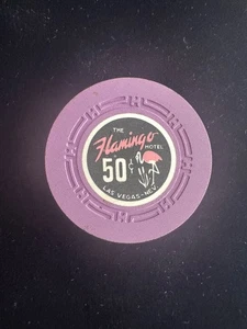 Rare! 1972 7th Edition Flamingo .50 Cent Casino Chip Las Vegas NV - Picture 1 of 2