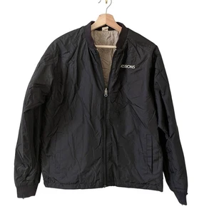 SESSION Giacca Uomo Reversibile Nero Panna Pietra Trapuntata Cappotto a Strati Medium - Foto 1 di 7