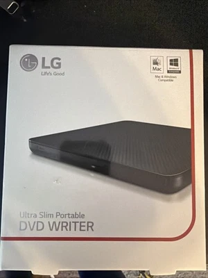 LG SP80NB60 Ultra Slim Portable DVD Writer – USB 2.0, M-DISC, Mac & Windows Comp - Image 1 of 2