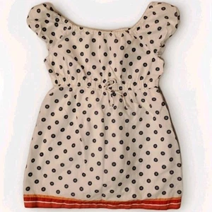 Old Navy 4T girls sun dress sundress sleeveless white blue dots tie at waist - Picture 1 of 6