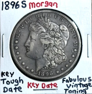 1896-S Morgan Silver Dollar 🌟Fabulous Vintage Toning🌟Great Eye Appeal🌟VIDEO - Picture 1 of 10