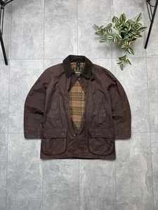 Barbour Bristol Wax Waterproof Brown Country Rain Jacket Coat Size M Men’s - Picture 1 of 21