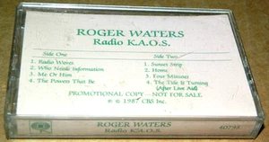 VTG 1987 1980S ROGER WATERS RADIO K.A.O.S. Album ADVANCE PROMO Cassette Tape 2 - Picture 1 of 5