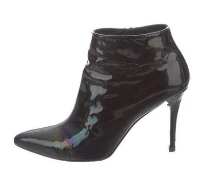 STUART WEITZMAN ANKLE BOOTS iridescent patent leather SEXY Booties new $565  - Image 1 of 4