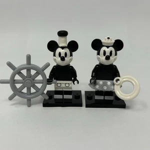 2 Lego Vintage Mickey & Minnie Minifigures Collectible Disney Series 2 Complete - Picture 1 of 4