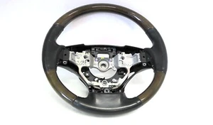 2013-2015 LEXUS ES350 ES300H DRIVER STEERING WHEEL BLACK/WOOD & LEATHER OEM - Picture 1 of 13