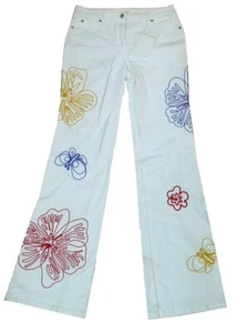 Pantalón vaquero mujer de diseño ESCADA talla 36 Pants Demin ocio blanco - Imagen 1 de 2