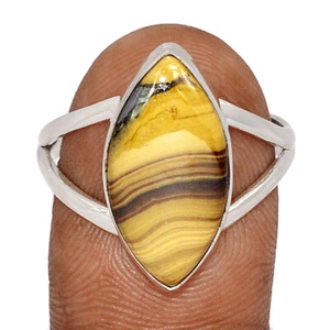 Natural Schalenblende 925 Sterling Silver Ring Jewelry s.10 CR59348 - Picture 1 of 1