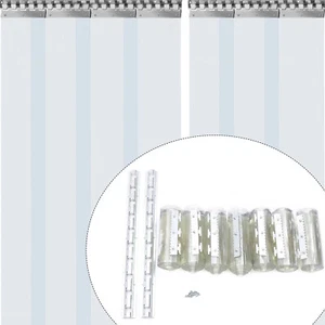 7Stk 2m PVC Streifenvorh?nge Lamellenvorhang f??r Industrie Pferdestall Kuhstall - Bild 1 von 13